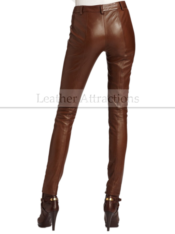 women's lambskin leather pants