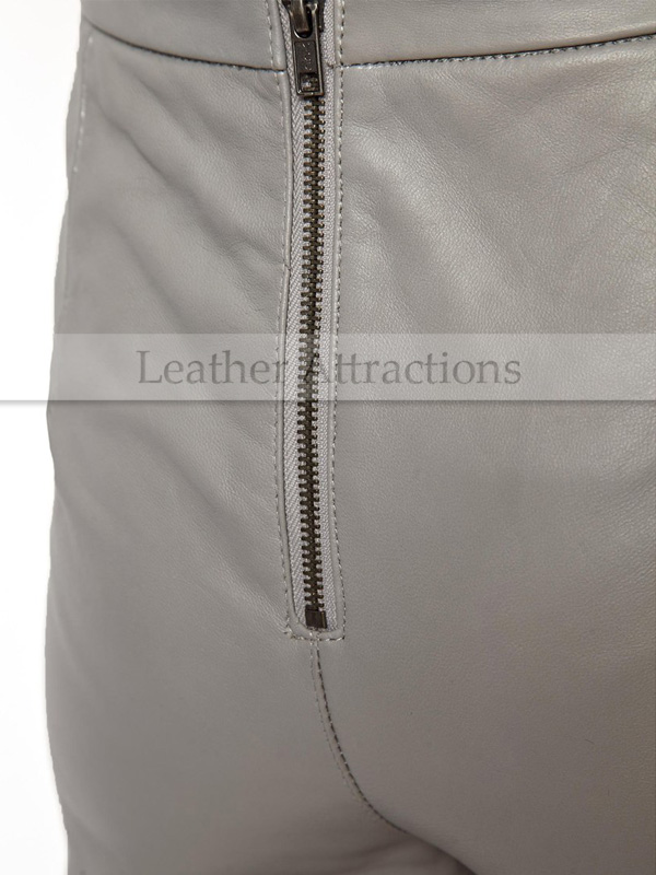back zip leather pants